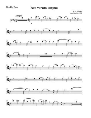 Ave Verum Corpus for double bass and piano