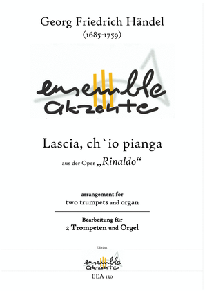 Book cover for Lascia ch´io Pianga from "Rinaldo" - arrangement for two trumpets and organ