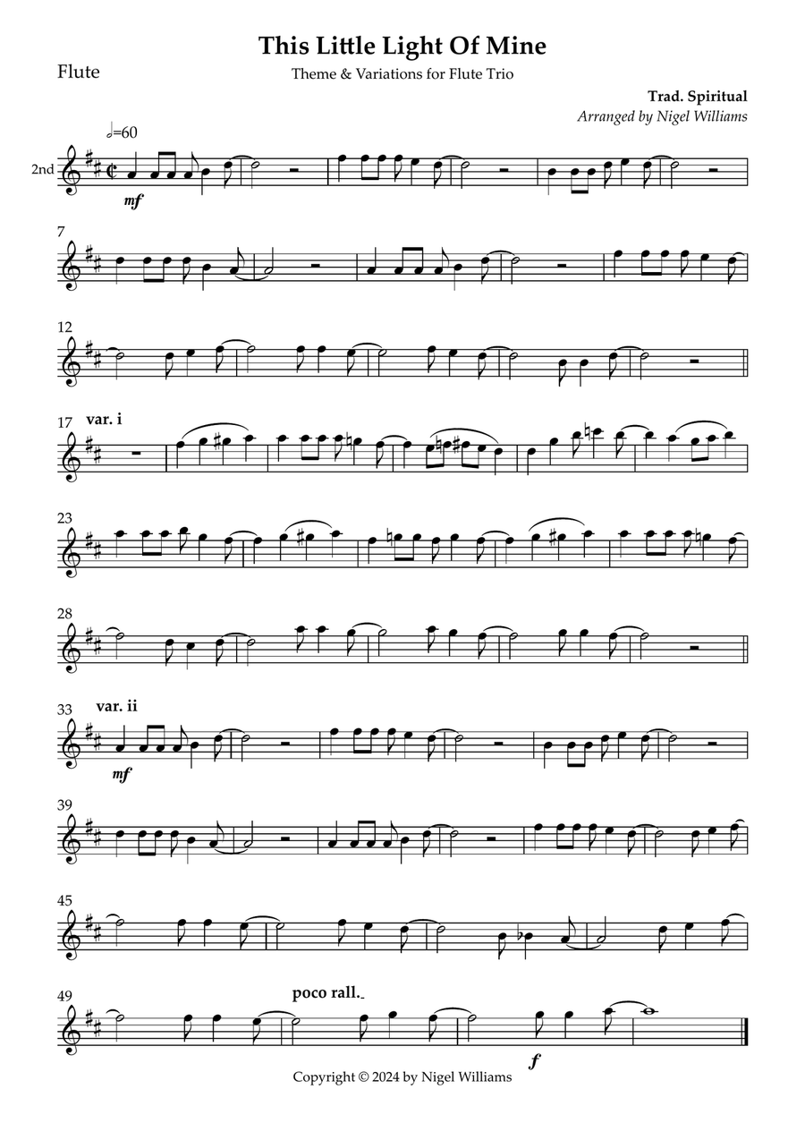 This Little Light Of Mine Flute Trio scores gallery preview page 2