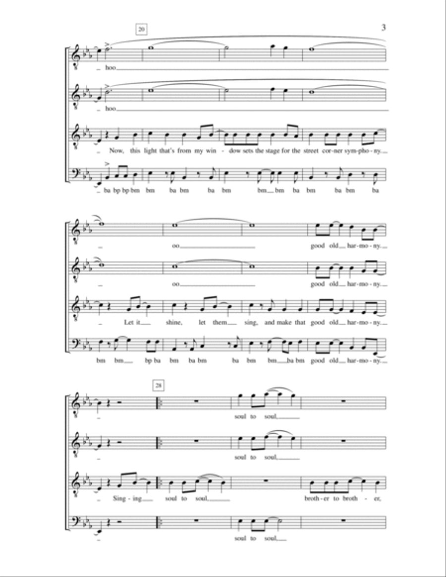 Good Old Acappella TTBB scores gallery preview page 3