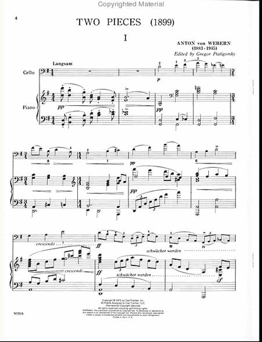 Two Pieces (1899) Piano scores gallery preview page 2