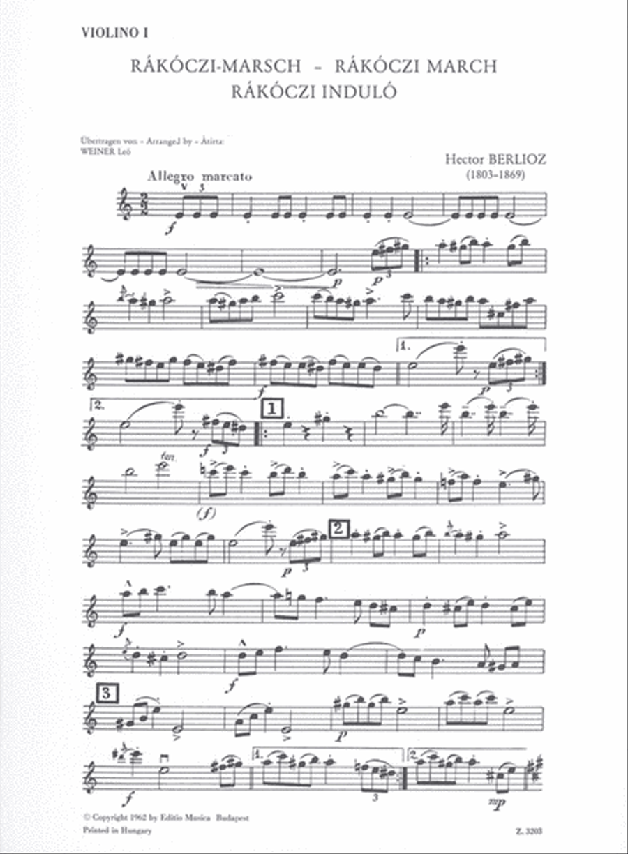 Rakoczi-Marsch String Orchestra scores gallery preview page 3