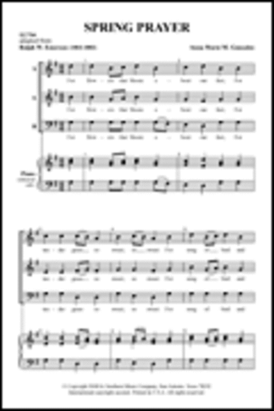 Spring Prayer P.o.p Spring Prayer P.o.p 3-Part scores gallery preview page 1