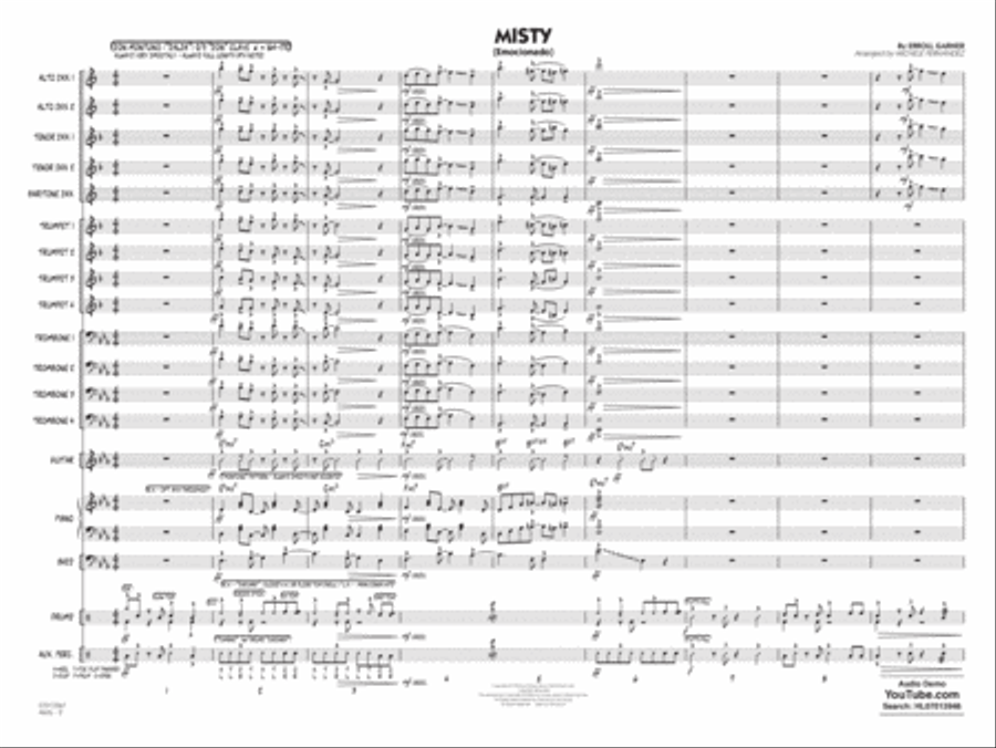 Misty (Emocionado) (arr. Michele Fernández) - Conductor Score (Full Score) Jazz Ensemble scores gallery preview page 2