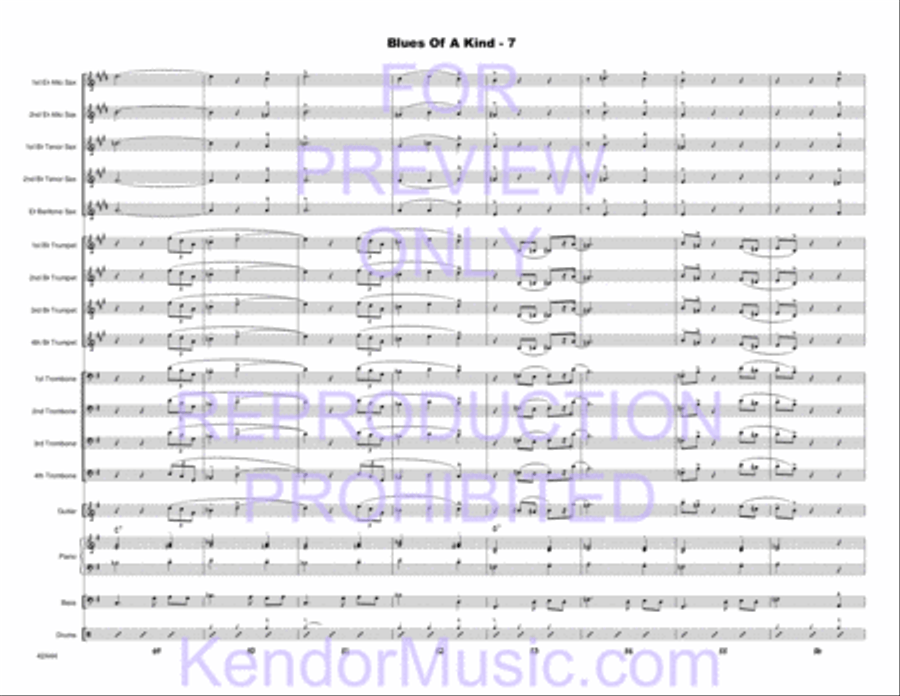 Blues Of A Kind (Full Score) Jazz Ensemble scores gallery preview page 9