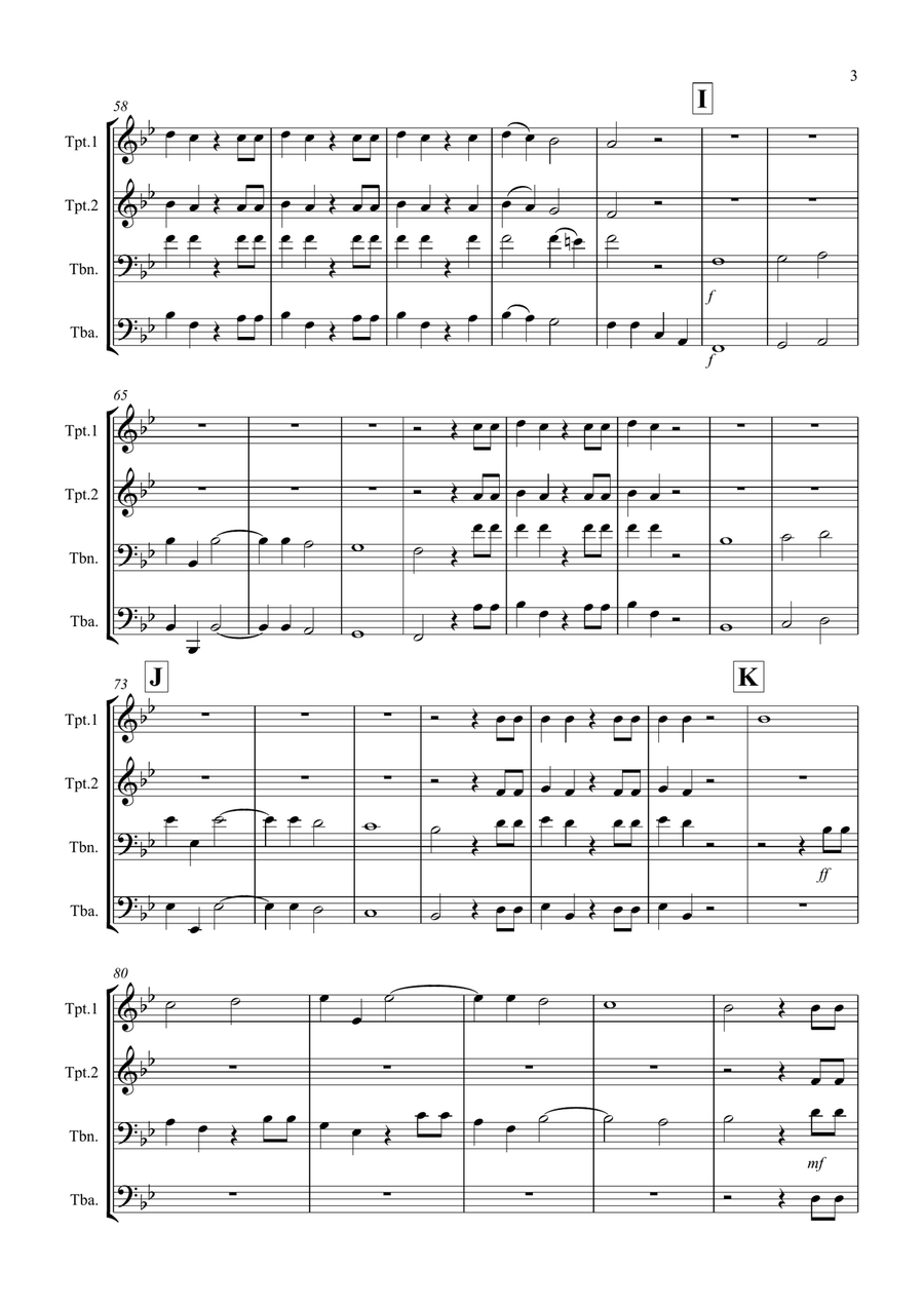 Hallelujah Chorus for Brass Quartet Hallelujah Chorus for Brass Quartet Brass Quartet scores gallery preview page 3