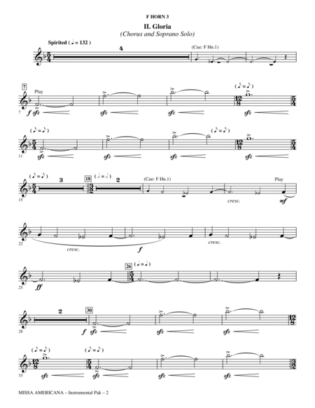 Missa Americana - F Horn 3