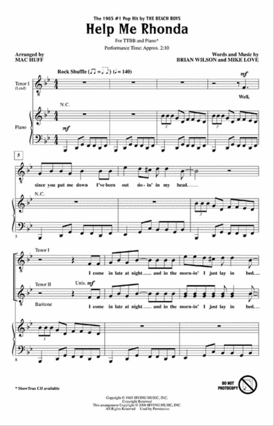 <br>Sheet music extract