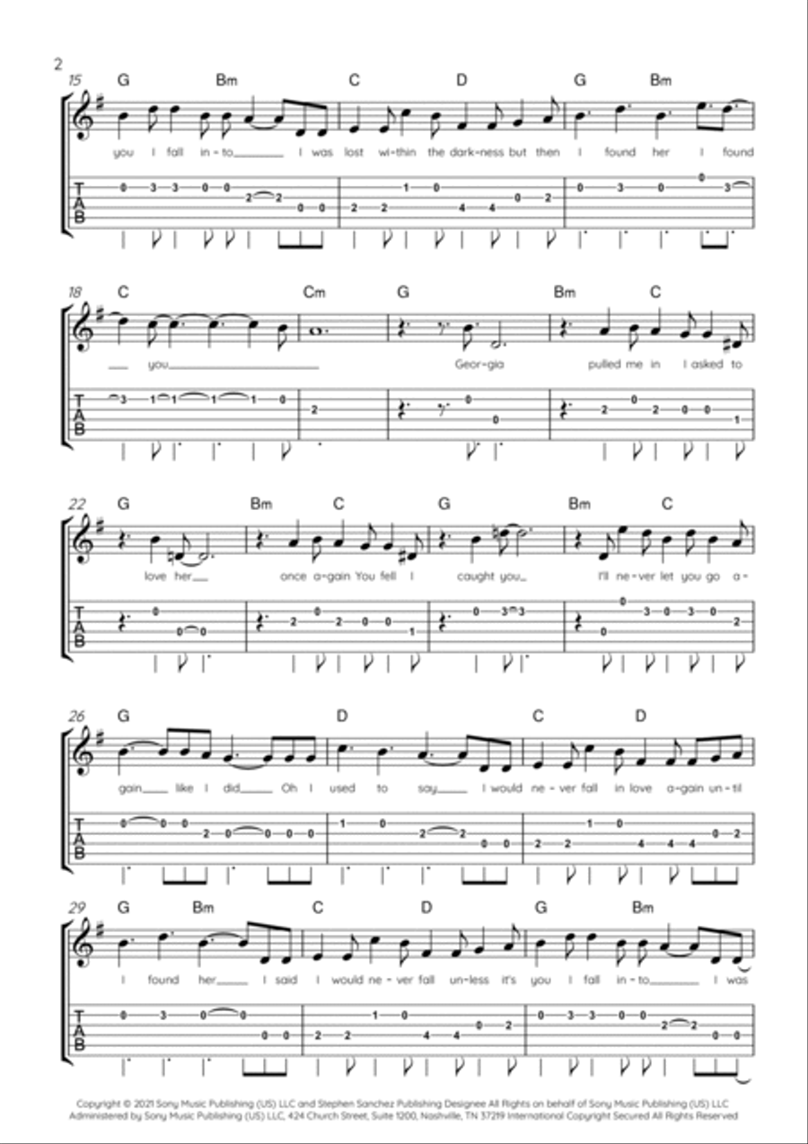 Until I Found You Electric Guitar scores gallery preview page 2