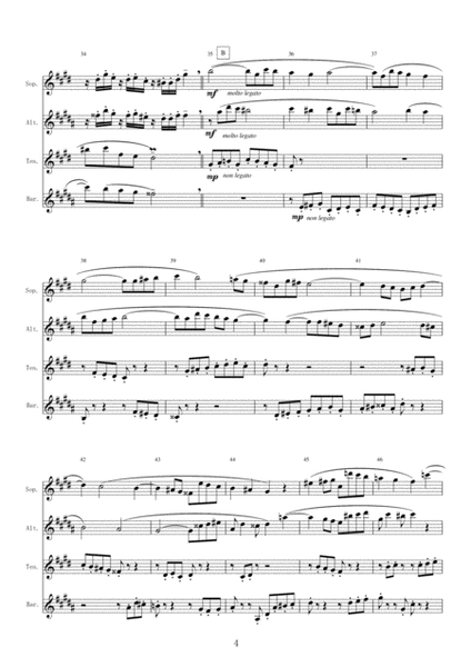 <Saxophone Qartet> Prelude No.24 BWV869 image number null