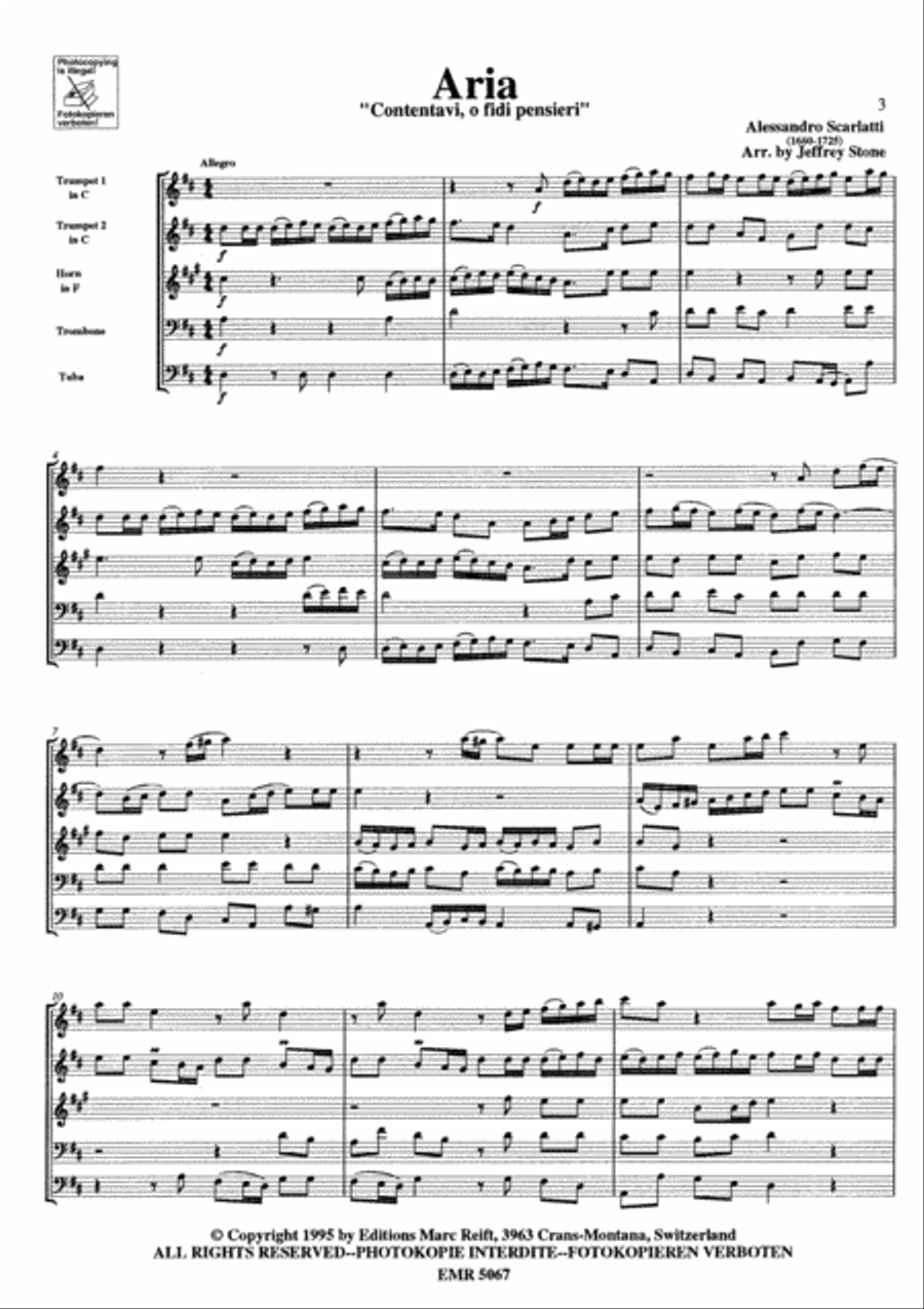 Aria Brass Quintet scores gallery preview page 4
