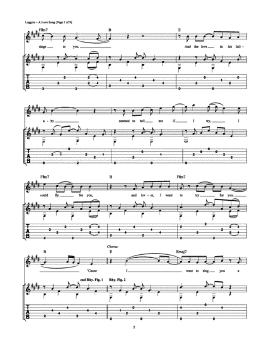 A Love Song Electric Guitar scores gallery preview page 2