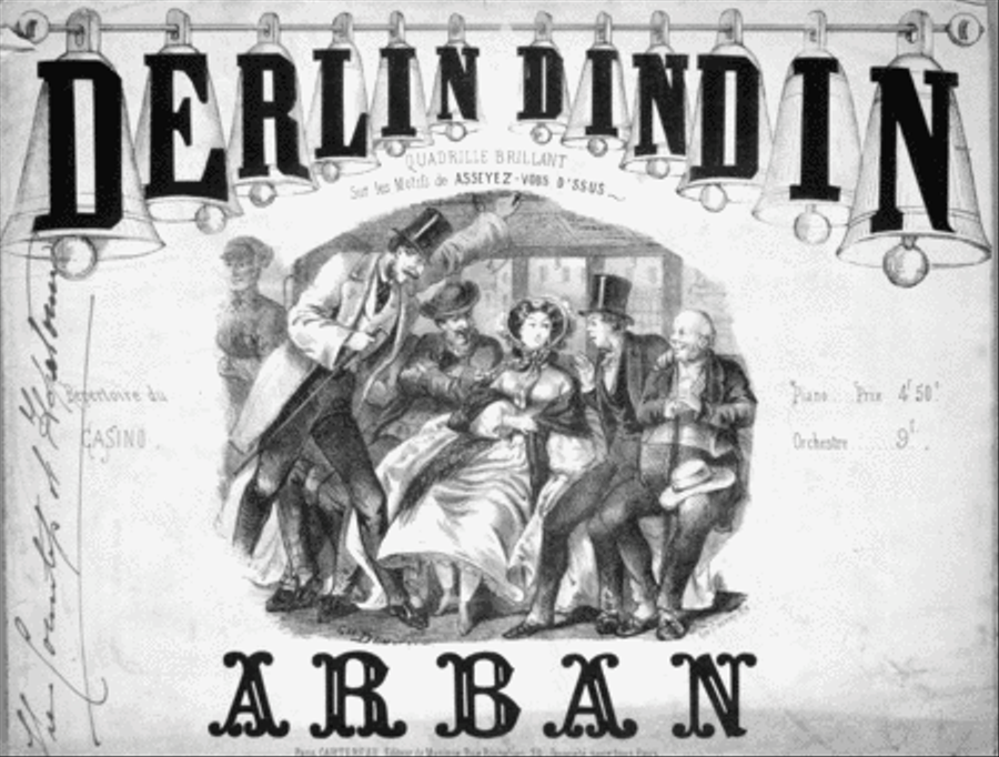 Berlin Din Din. Quadrille Brillant, Sur les Motifs de Asseyez-Vous D'Ssus Piano Solo scores gallery preview page 1