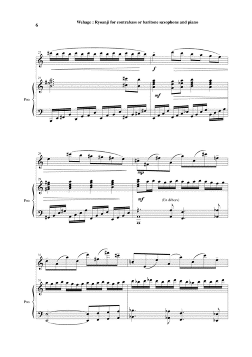 Paul Wehage: Ryoanji for contrabass or baritone saxophone in Eb and piano