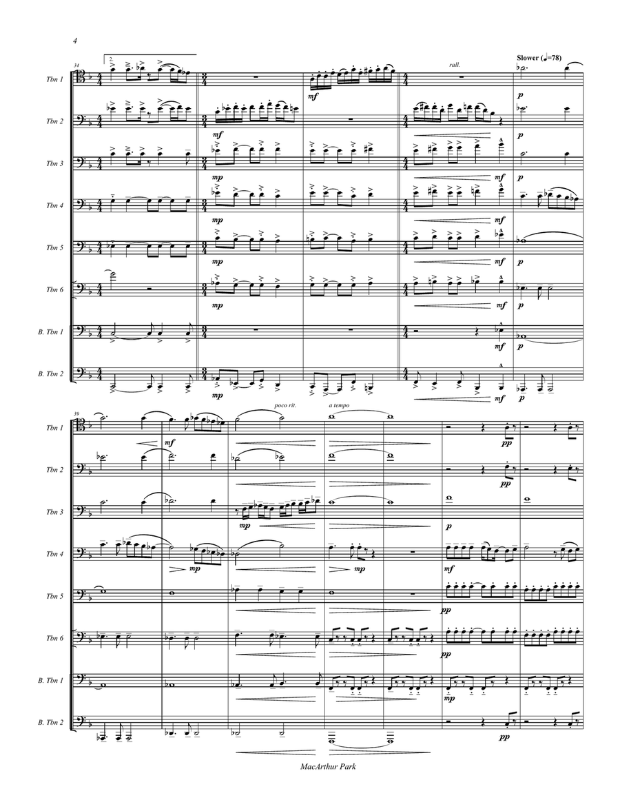 Macarthur Park Trombone scores gallery preview page 6