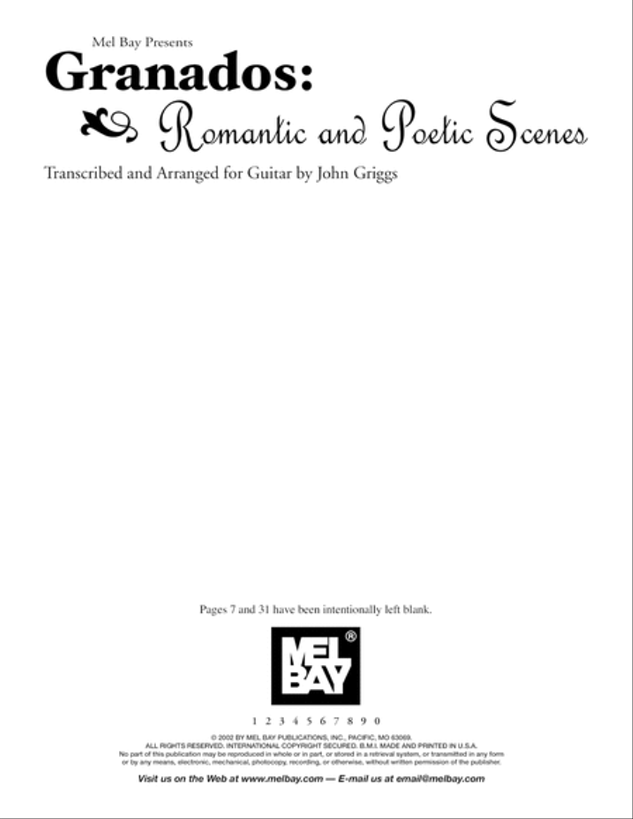 Granados: Romantic and Poetic Scenes Acoustic Guitar scores gallery preview page 2