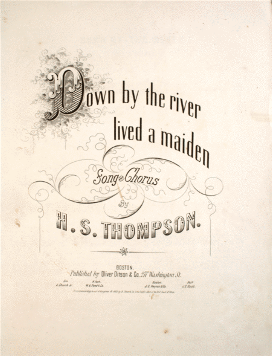 Down by the River Lived a Maiden. Song and Chorus 4-Part scores gallery preview page 1