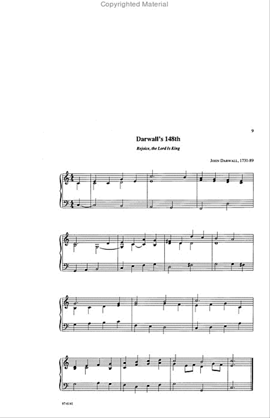 Easy Hymn Accompaniments for Organ or Piano Organ scores gallery preview page 4
