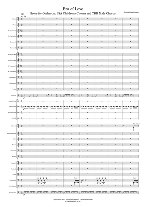 Era of Love - Score for Orchestra, SSA Childrens Chorus and TBB Male Chorus