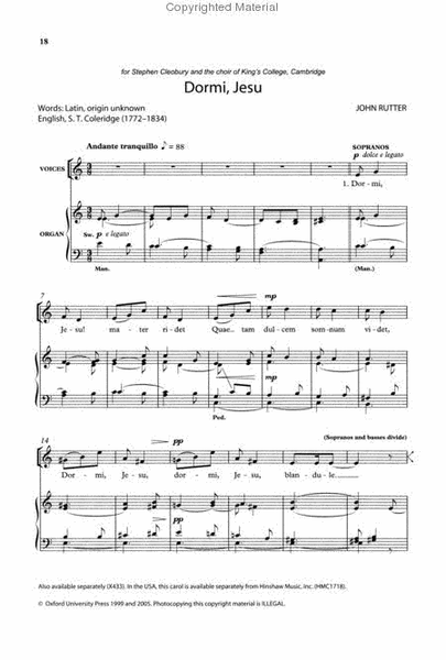 John Rutter Carols by John Rutter Choir - Sheet Music