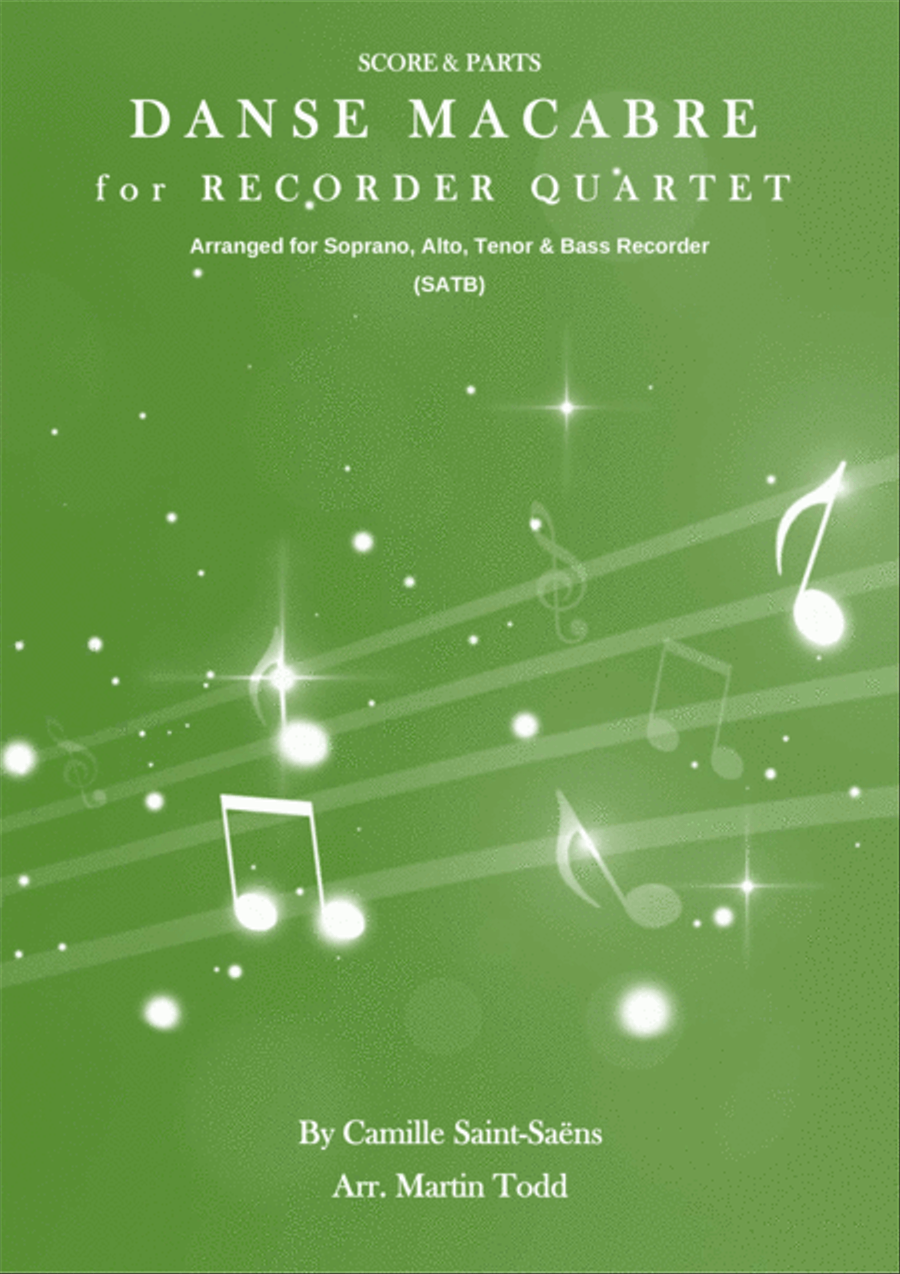 Danse Macabre for Recorder Quartet (SATB) 4-Part scores gallery preview page 1