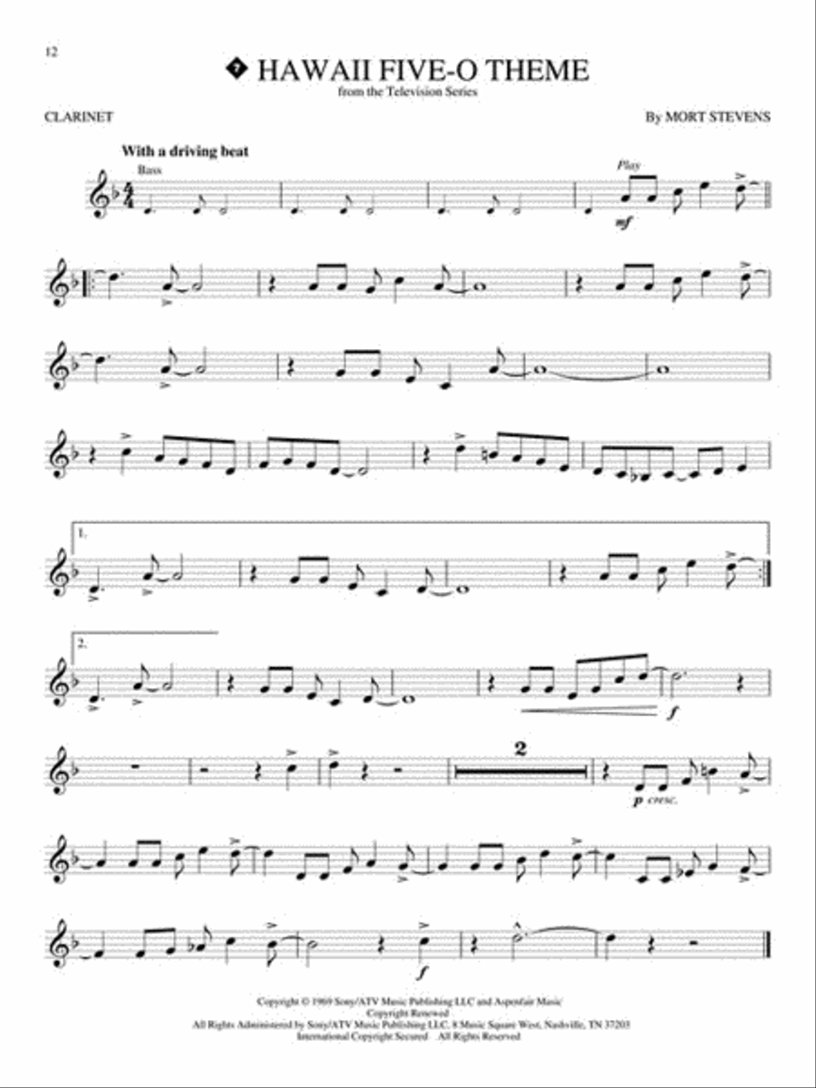 Great Themes Clarinet Solo scores gallery preview page 3