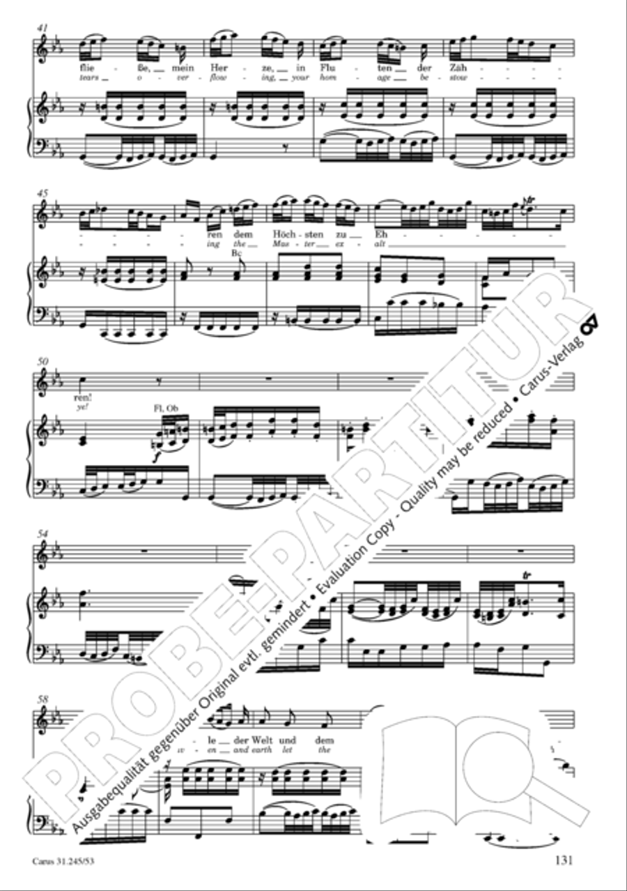 St. John Passion (Johannes-Passion) 4-Part scores gallery preview page 132