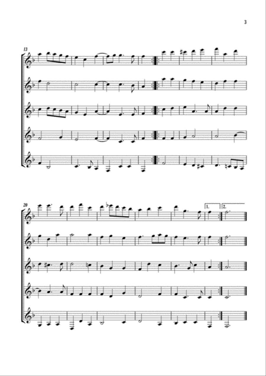 Premier Air des Espagnols Guitar Ensemble scores gallery preview page 3