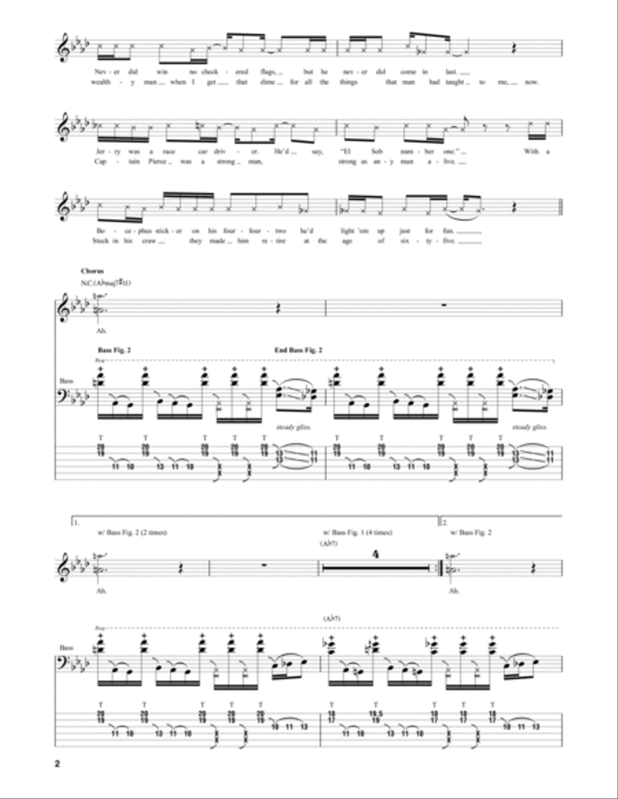 Jerry Was A Race Car Driver Guitar Tablature scores gallery preview page 2