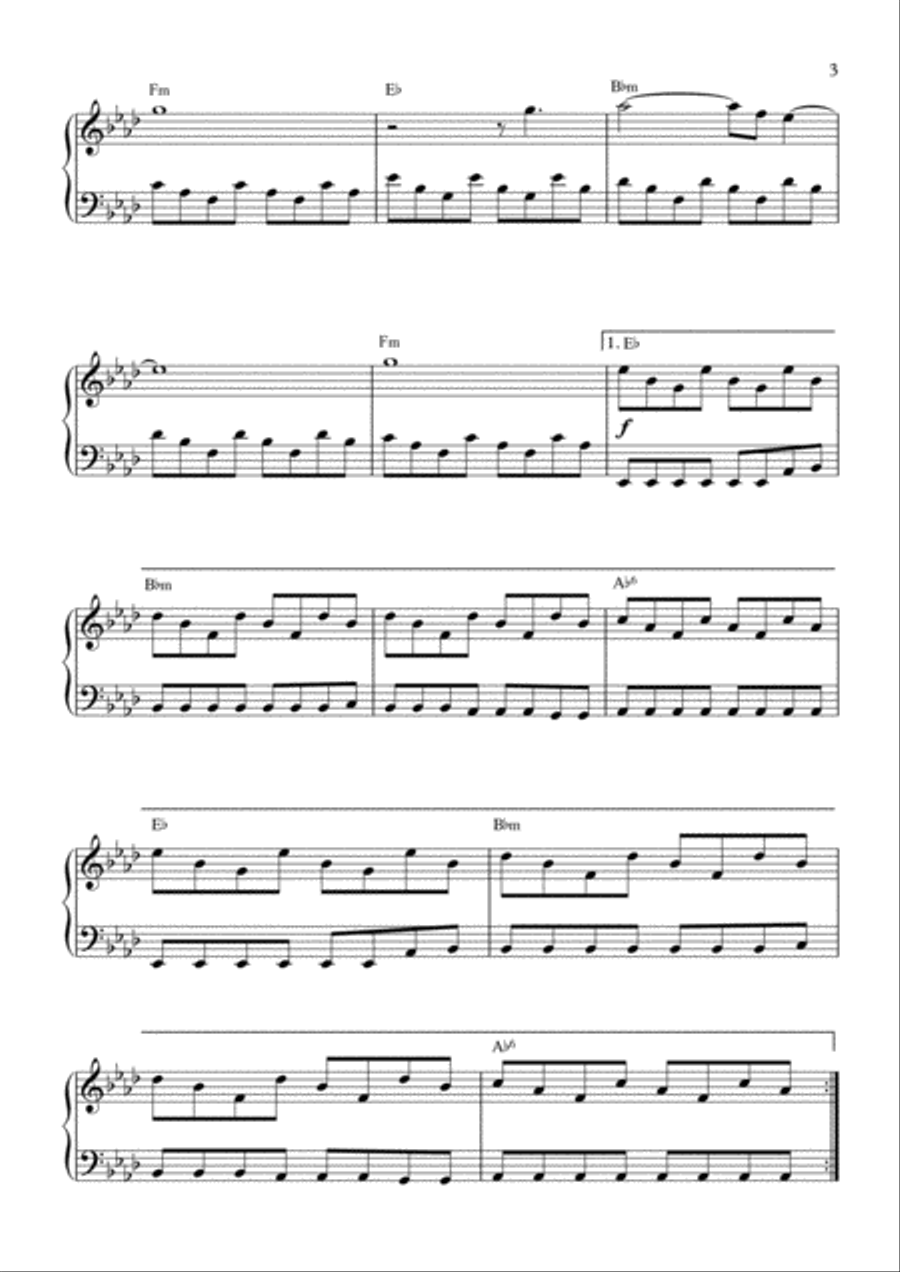 Clocks Easy Piano scores gallery preview page 3