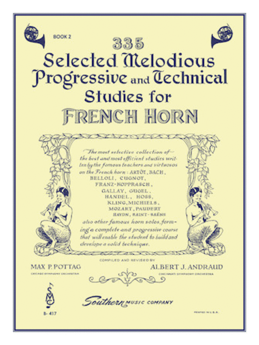 335 Selected Melodious Progressive & Technical Studies Horn Solo scores gallery preview page 1