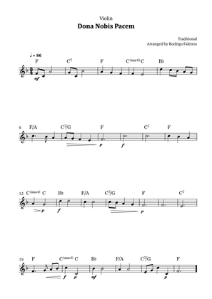 Dona Nobis Pacem - for violin (with chords)