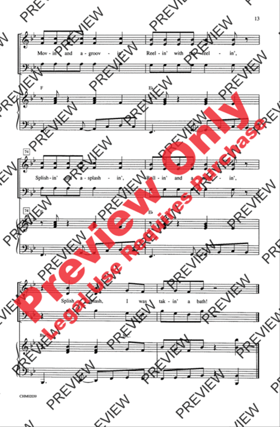 Splish Splash 2-Part scores gallery preview page 13