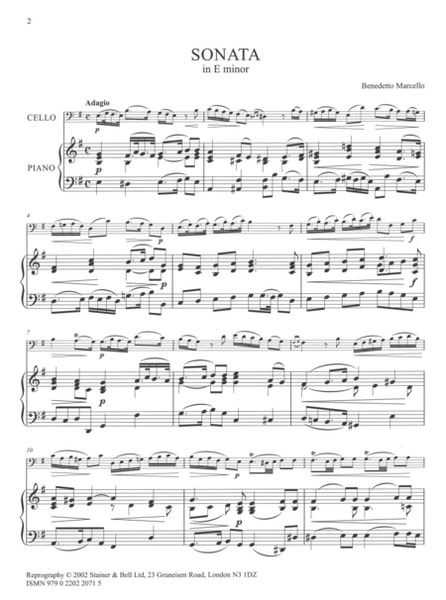 Sonata in E minor for Cello and Piano