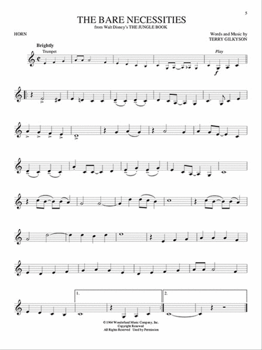 Disney Greats Horn scores gallery preview page 3