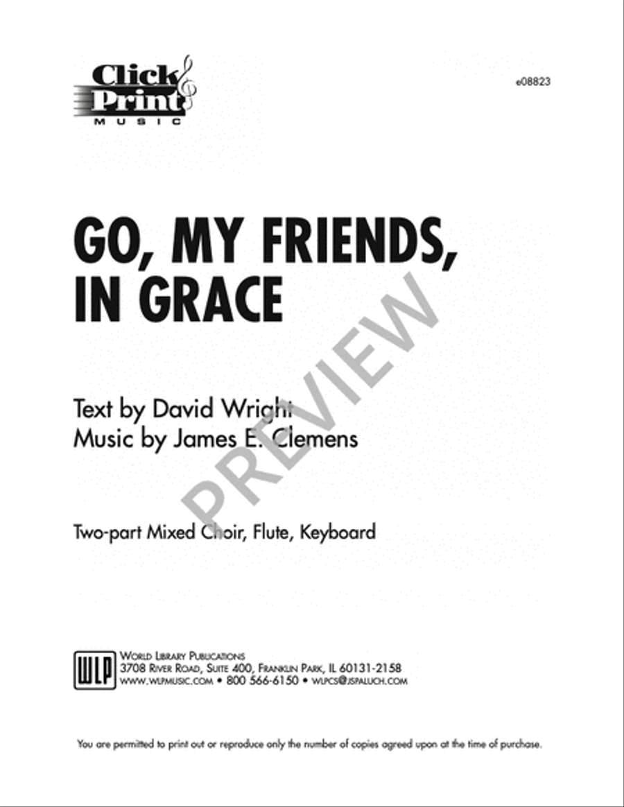 Go My Friends in Grace 4-Part scores gallery preview page 13