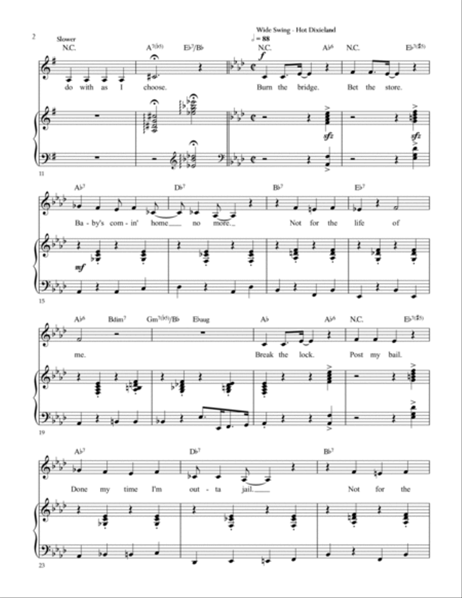 Not For The Life Of Me Voice scores gallery preview page 2
