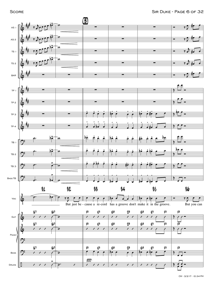 Sir Duke Jazz Ensemble scores gallery preview page 6
