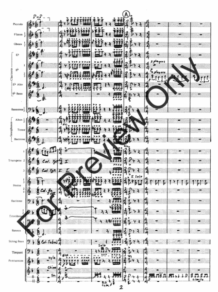 Overture On An Early American Folk Hymn - Full Score