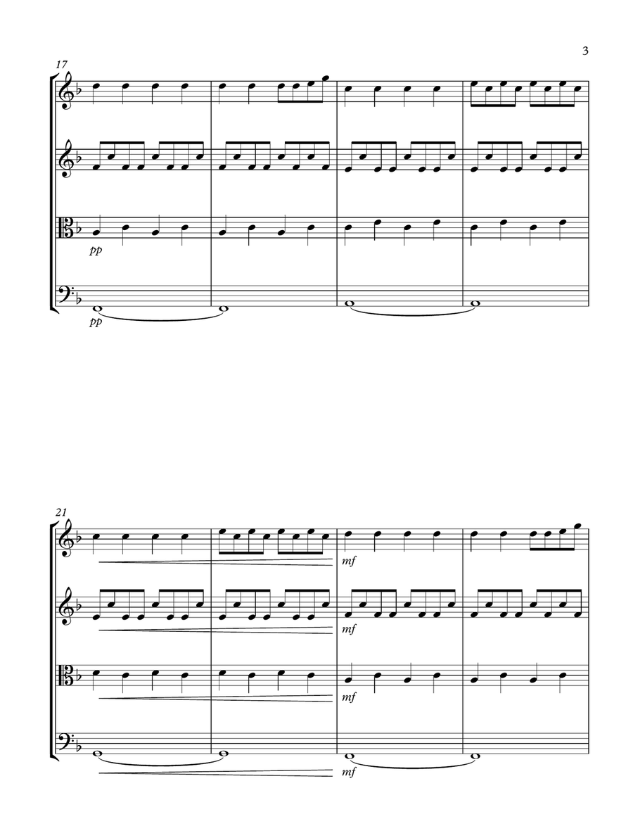 Such Great Heights String Quartet scores gallery preview page 3