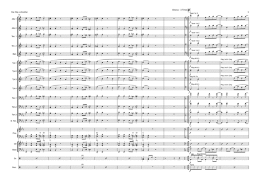 One Way Or Another (teenage Kicks) Saxophone scores gallery preview page 5