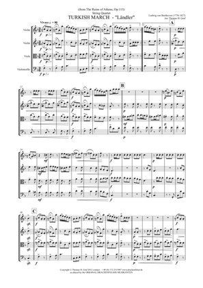 Turkish March Ländler - Beethoven - String Quartet