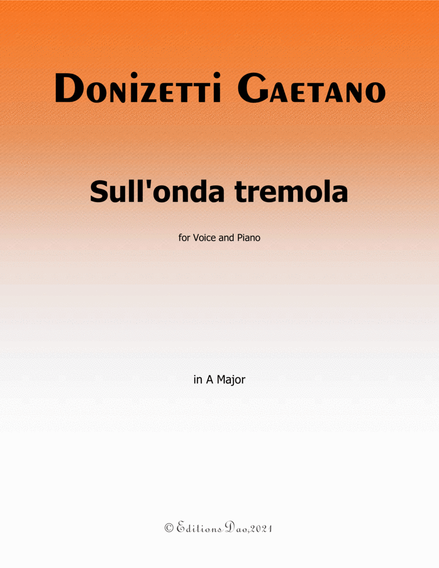 Sull'onda tremola,by Donizetti,in A Major image number null