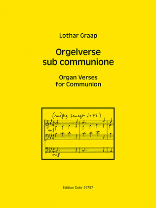 Orgelverse sub communione für Orgel (2021)