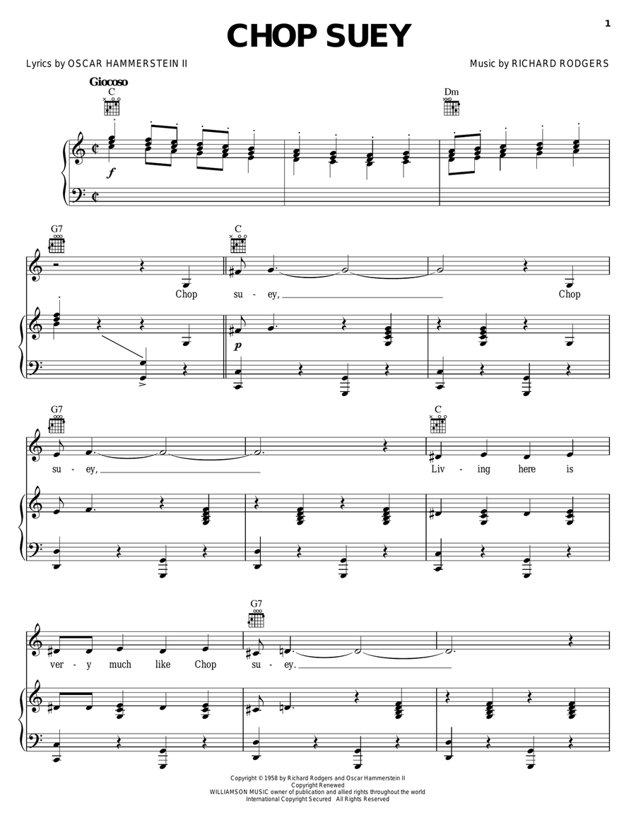 Chop Suey Piano, Vocal, Guitar scores gallery preview page 1