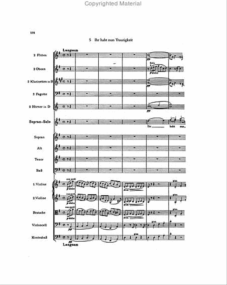 German Requiem in Full Score Choir scores gallery preview page 5