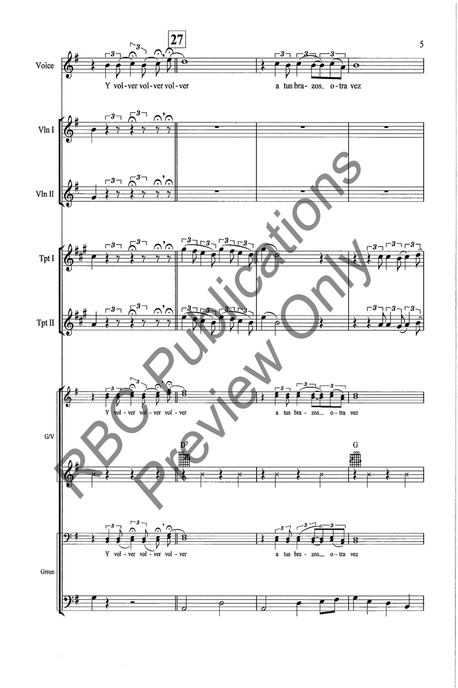 Volver, Volver Voice scores gallery preview page 7