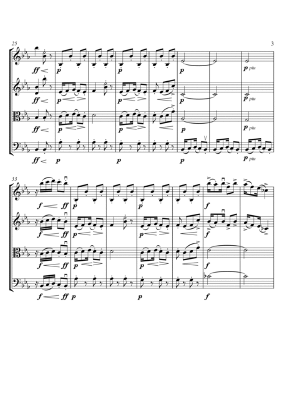 Golliwog's Cake-Walk String Quartet scores gallery preview page 3