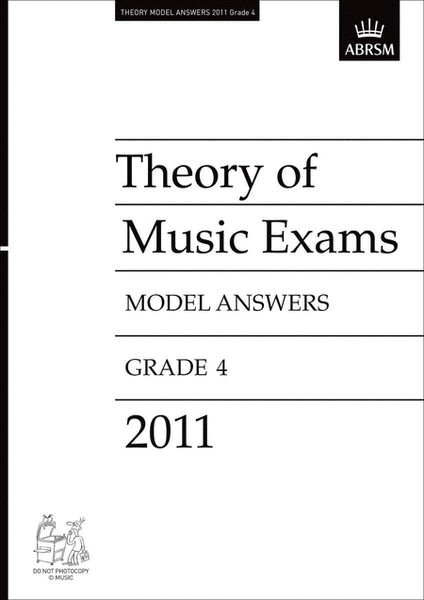 2011 Theory of Music Exams Gr4 Model Answers
