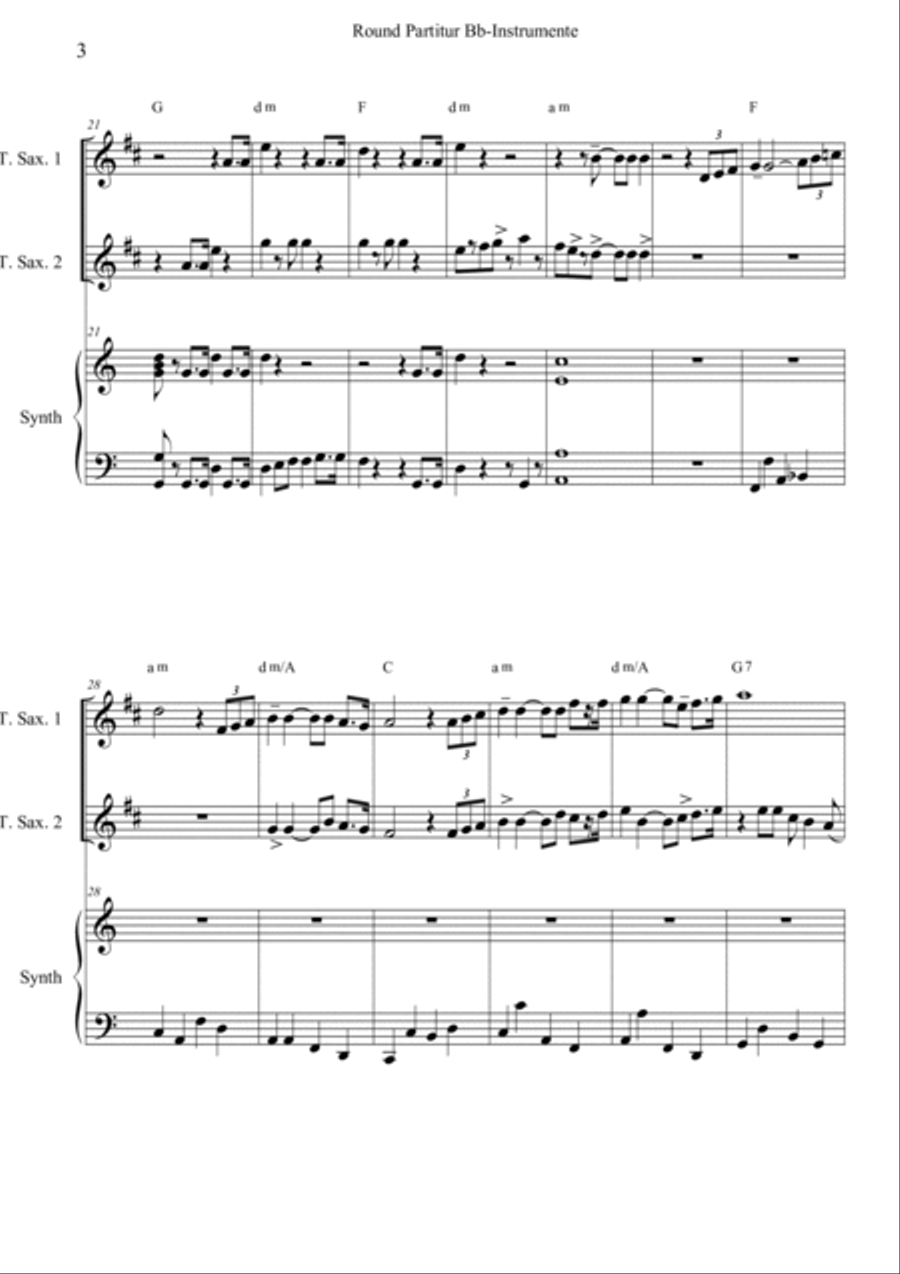 Round for Bb-instruments Small Ensemble scores gallery preview page 5